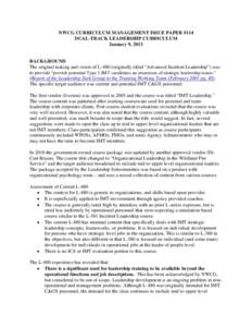 Firefighting in the United States / Leadership / National Wildfire Coordinating Group / United States Department of the Interior / United States Forest Service / Wildland fire suppression / Strategic leadership / Leader development / Incident management / Leadership training / Management / Institute of Management Technology /  Ghaziabad