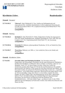 Regierungsbezirk Schwaben Unterallgäu Kirchheim i.Schw.