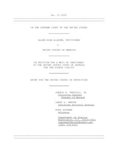 No[removed]_________________________________________________________________ _________________________________________________________________ IN THE SUPREME COURT OF THE UNITED STATES  ALLEN RYAN ALLEYNE, PETITIONER