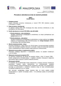 Załącznik nr 7 do Regulaminu konkursu nr RPMPIZProcedura odwoławcza wraz ze wzorem protestu Dział I Zasady ogólne