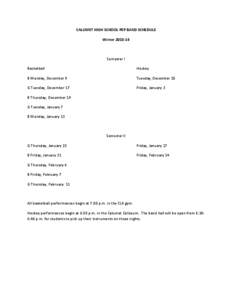 Microsoft Word - CALUMET HIGH SCHIOOL PEP BAND SCHEDULE.docx