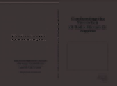 JSOU Report[removed]https://jsou.socom.mil Confronting the Terrorism of Boko Haram in Nigeria