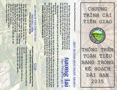 KẾ HOẠCH VẬN CHUYỂN ĐA PHƯƠNG TIỆN •	 Quan điểm của chúng tôi về các hình thức giao thông vận chuyển khác nhau trong 25 năm tới. •	 Đánh giá về nhu cầu giao thông vận chuy