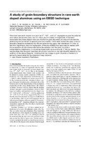 J O U R N A L O F M A T E R I A L S S C I E N C E[removed]59 – 64  A study of grain-boundary structure in rare-earth