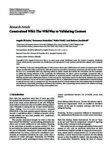 Hindawi Publishing Corporation Advances in Human-Computer Interaction Volume 2012, Article ID, 19 pages doi:Research Article