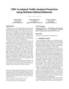 Computing / Data transmission / Network architecture / Computer networking / Network protocols / Emerging technologies / Internet architecture / OpenFlow / Software-defined networking / Traffic flow / NetFlow / Denial-of-service attack