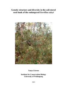 Chapter 7: Genetic diversity and structure in the seed banks of Grevillea caleyi and G