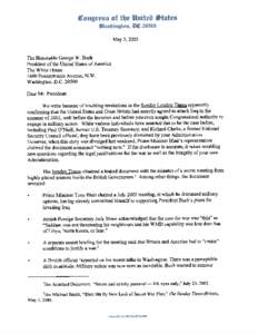 Iraq–United States relations / Memoranda / Invasion of Iraq / Michael Smith / George W. Bush / Public relations preparations for 2003 invasion of Iraq / Downing Street memo / Iraq War / Presidency of George W. Bush / Political scandals in the United Kingdom