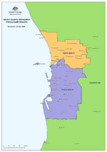 Western Australia Metropolitan Primary Health Networks Boundaries - October 2014 Two Rocks