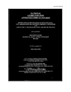 BULLETIN 2000­08  BULLETIN 2000­08  FOREWORD  The  Boilermakers  National  Joint Apprenticeship Board recognizes the need for structured 