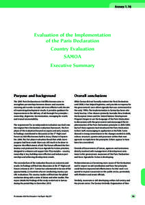 Annex[removed]Evaluation of the Implementation of the Paris Declaration Country Evaluation SAMOA