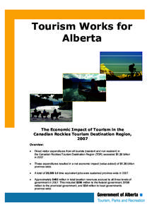 Tourism / Business / Behavior / Economics / Alberta / Economic impact analysis / Tax