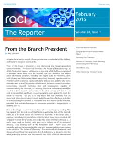 THE REPORTER  February 2015 February 2015