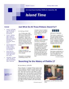 Volume III, Issue 1  February/March 2009 U.S. Coast Guard Auxiliary Flotilla 17, Anacortes, WA