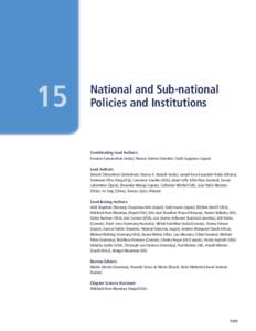 15  National and Sub-national Policies and Institutions  Coordinating Lead Authors: