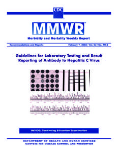 Morbidity and Mortality Weekly Report Recommendations and Reports February 7, [removed]Vol[removed]No. RR-3  Guidelines for Laboratory Testing and Result