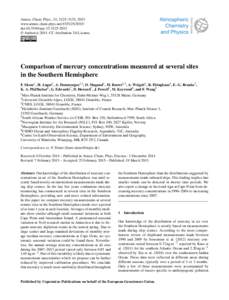 Atmos. Chem. Phys., 15, 3125–3133, 2015 www.atmos-chem-phys.netdoi:acp © Author(sCC Attribution 3.0 License.  Comparison of mercury concentrations measured at several sites