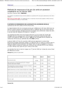 Imprimer : Plafonds de ressources et de prix de vente en accession coo[removed]sur 3 http://www.hlm.coop/spip.php?page=imprimir_articulo&id_article=234