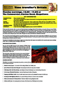Down to Earth  “Earth science learning for all” Time traveller’s Britain