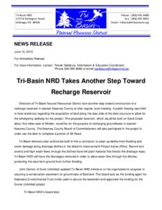 Tri-Basin NRD 1723 N Burlington Street Holdrege, NEPhone: (Fax: (