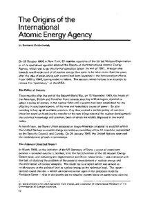 The Origins of the International Atomic Energy Agency