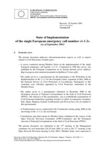 EUROPEAN COMMISSION DIRECTORATE-GENERAL ENVIRONMENT Directorate B - Environmental quality of Natural resources (19%&LYLOSURWHFWLRQDQG(QYLURQPHQWDODFFLGHQWV