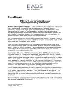 Microsoft Word - EADS-NA HP and MP VXI4.0 Mainframe Press Release 16 Sept 2013