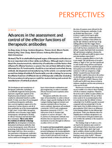 Advances in the assessment and control of the effector functions of therapeutic antibodies