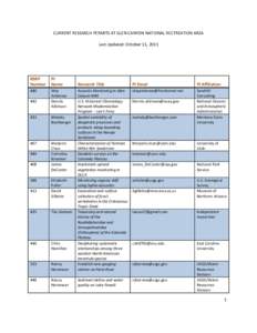 Microsoft Word - CURRENT RESEARCH AT GLEN CANYON NRA_Web Page Version_10122011