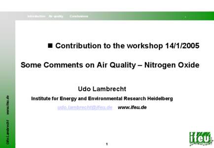 Microsoft PowerPoint - Lambrecht[removed]Workshop Captive Fleets - Comments on Nitrogen  Oxide