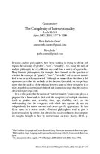 Commentary  The Complexity of Intersectionality Leslie McCall  Signs, 30(3), 2005, 17771–1800