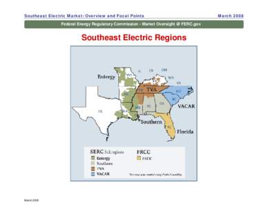 Energy / SERC Reliability Corporation / Florida Reliability Coordinating Council / Tennessee Valley Authority / PJM Interconnection / Electricity market / Midwest Independent Transmission System Operator / North American Electric Reliability Corporation / Electric power / Eastern Interconnection / Energy in the United States