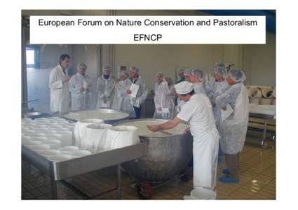 European Forum on Nature Conservation and Pastoralism EFNCP CHEESE 2013 TALLONE GUIDO