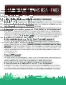 Scottish Fair Trade Forum / Fair Trade Towns USA / Fair trade / Fair Trade USA