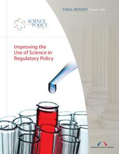 Final Report | August 5, 2009  Science PoliCY  for