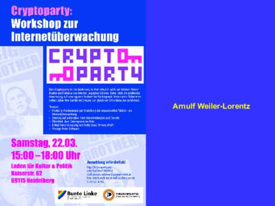 Cryptoparty   Workshop zur Telefon- und Internet-Überwachung  Politische Forderungen