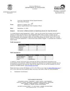 Microsoft Word - Memo to Supts Corrected Dual Enrollment[removed]doc