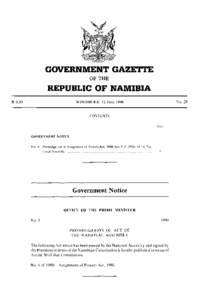 GOVERNMENT GAZETTE OF THE REPUBLIC OF NAMIBIA No. 29