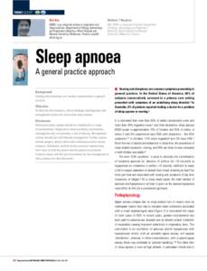 THEME SLEEP Kirk Kee MBBS, is an advanced trainee in respiratory and sleep medicine, Department of Allergy, Immunology and Respiratory Medicine, Alfred Hospital and Monash University, Melbourne, Victoria. k.kee@