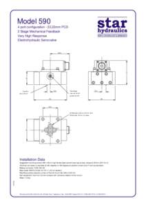 Modelport configuration - 22,22mm PCD 2 Stage Mechanical Feedback Very High Response Electrohydraulic Servovalve