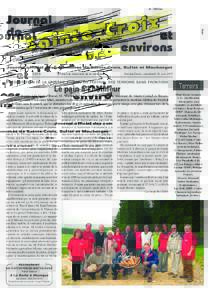 JA – 1450 STE-CROIX  POSTCODE 1 Journal officiel des communes de Sainte-Croix, Bullet et Mauborget Nº 41