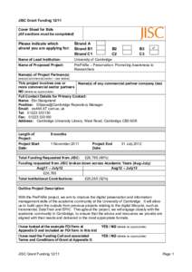 Appendix N - Proposal Cover Sheet