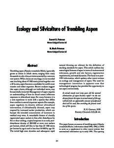 Populus / Forestry / Forest ecology / Forests / Populus sect. Populus / Aspen / Picea mariana / Larix laricina / Disturbance / Flora of the United States / Flora / Medicinal plants