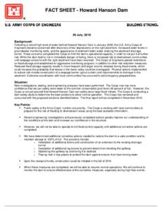 FACT SHEET - Howard Hanson Dam Pool Restriction