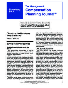 Tax Management  Compensation Planning Journal™ Reproduced with permission from Tax Management Compensation Planning Journal, Vol. 43, No. 1, p. 3,