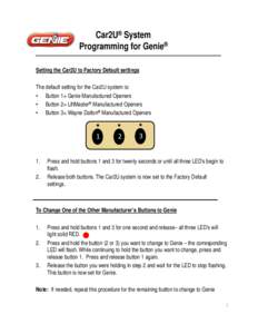 Microsoft PowerPoint - Genie Car2U System Programming [Read-Only]