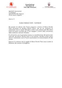 LETTERA PETIZIONE PER MARIA VIETZ