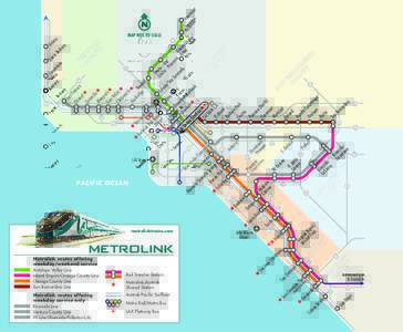 Metrolink routes offering weekday service only Riverside Line Ventura County Line 91 Line (Riverside-Fullerton-LA)