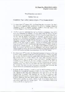 LC Paper No. CB[removed]) (English version only) 5. Whilst a complete exposition on the existing legal mechanism which enables those who are not original parties to a DMC to enforce its provisions is beyond the sc