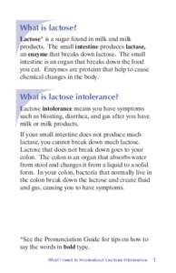 What is lactose intolerance?